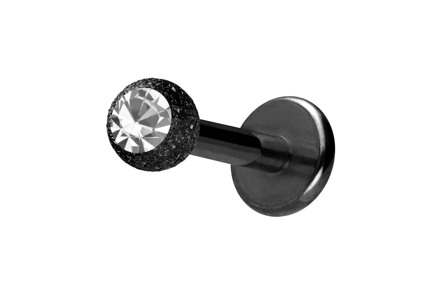 Chirurgenstahl Labret Piercing DIAMANTOPTIK + KRISTALL